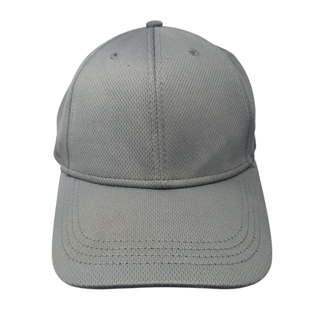 Athletic Works Fitted Hat Gray L-XL Stretch Blank Solid 6 Panel Outdoor